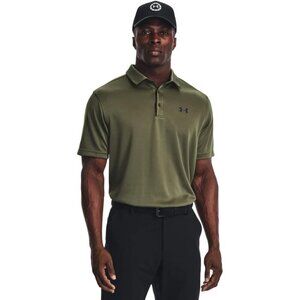 Mens Under Armour Green Loose Fit Tech Golf Polo - Size XL